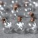 Garland “thread” 1.6 m with nozzles “balls with a star”, IP20, silver thread, 15 LED, white glow, AAX2