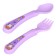 A set of cutlery for feeding "Safari", 2 items: spoon, fork, from 4 months., Mix colors