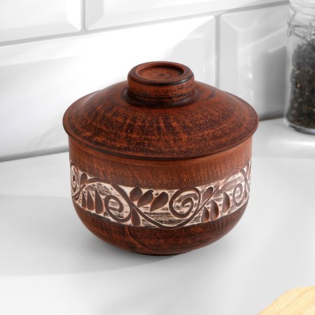 A baking pot No. 2 "Ornament", 0.35 l, 10 x 11 x 11 cm