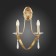 Wall lamp EVOLUCE. Sle120211-02. Filatta. 2x40 watts, E14, 26x33 cm, color French gold