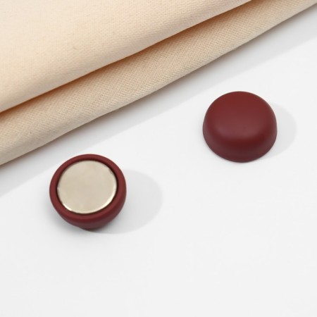 Magnet for the scarf “minimal”, the color is darkest red in silver-3