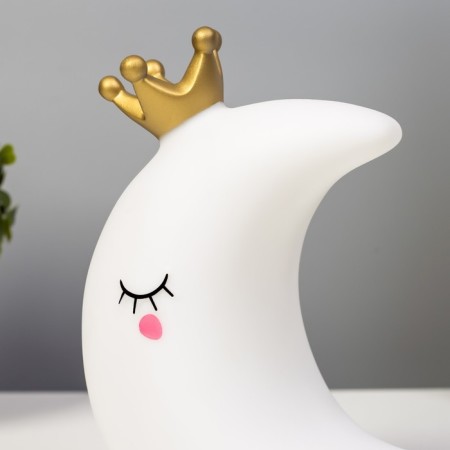Nightlight "Moon with the crown" LED from the batteries white 16x8x19 cm Risalux-5