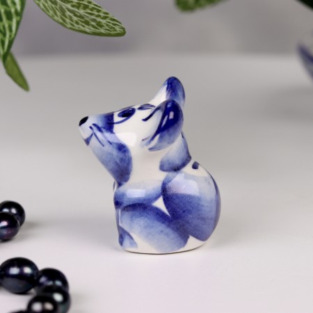 Souvenir "Mouse", Malaya, Gzhel-1