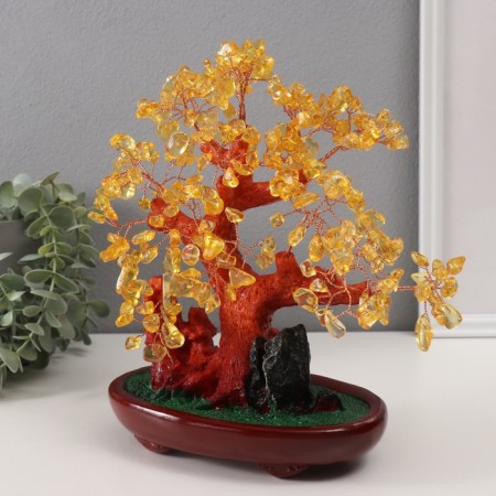 Bonsai souvenir "Amber Cash Tree" 252 Stones 25x22x11 cm-3