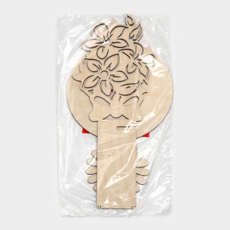 Wooden napkin "Bouquet with a bow", 25 × 13 × 13 cm-7