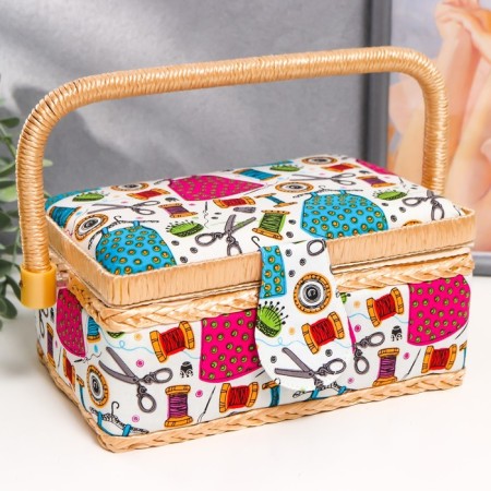 Casket for needlework "needlewoman" 10x13x19.5 cm-1