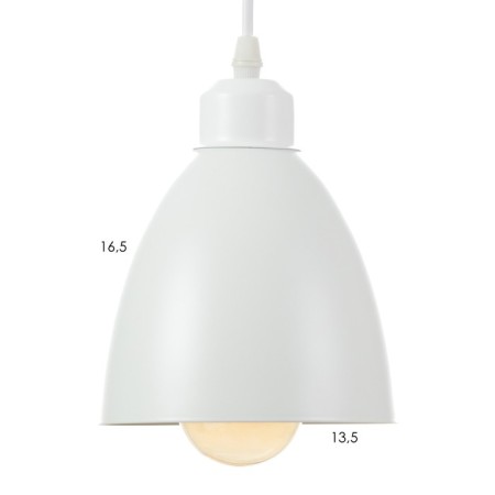 Bayerlux suspension lamp Bayerlux "oval" 1x40W E27 white 14x14x18-98 cm-5