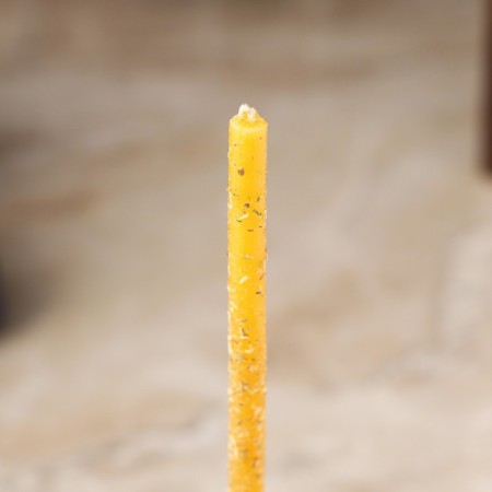 Candle magic wax "female power", with chamomile, 16x0.6 cm, yellow-2