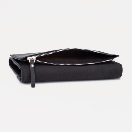 Women's wallet on magnets, black color-2