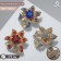 Assorted Brooch Lilia, Mix color (indivisible packing 12 pcs., Price per pcs.)
