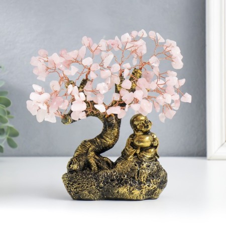 Bonsay souvenir "Cash tree and hotei" 126 stones 20x6.5x20 cm