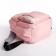 Youth backpack from textiles, 2 departments, 3 pockets, pink color