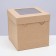 The box is folding, the lid is, with a window, craft, 15 x 15 x 15 cm