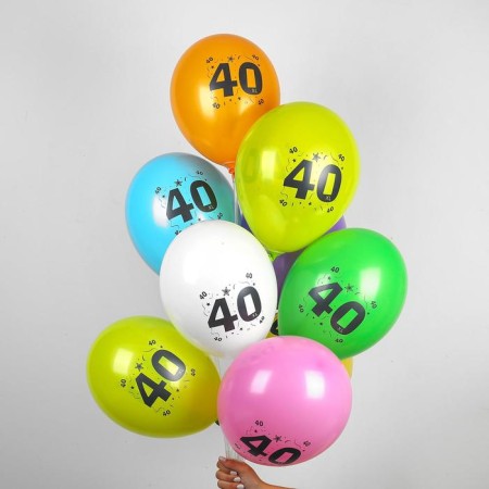 Latex ball 12 "" 40 ", set 10 pcs., Mix color