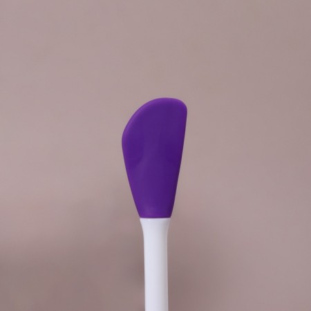 Brush for masks, bilateral, silicone, 14.8 cm, purple color-2