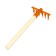 Small straight rakes, 6 twisted teeth, length 31 cm, metal, wooden handle