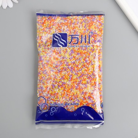 Glass glass 9/0 "Cylinders. Melange. Sunset" Gloss 450 gr-3