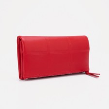 Women's wallet on magnets, red color