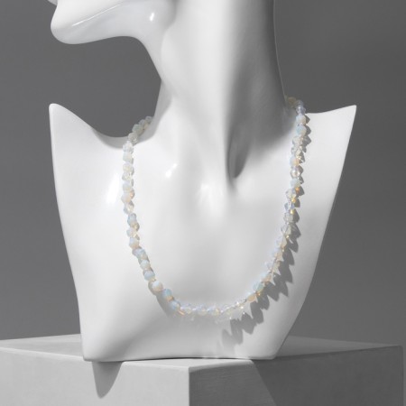 Beads "Moonstone" rhombus, 45 cm-4