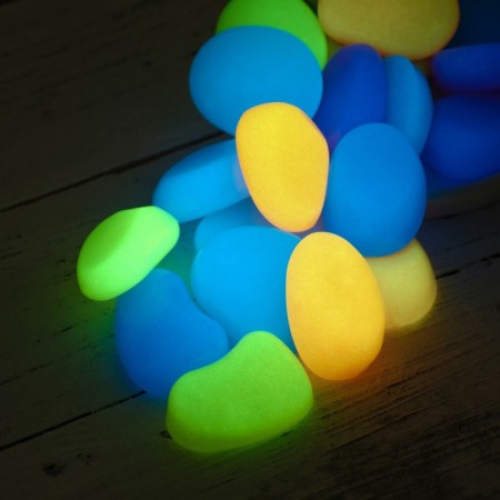 Decorative stones for the aquarium, luminous, 45 mm, 500 g, mix-1