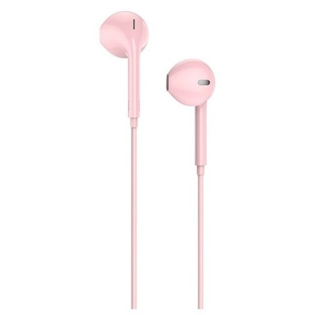 Hoco M55 headphones, wired, inserts, microphone, jack 3.5, 1.2 m, pink-1