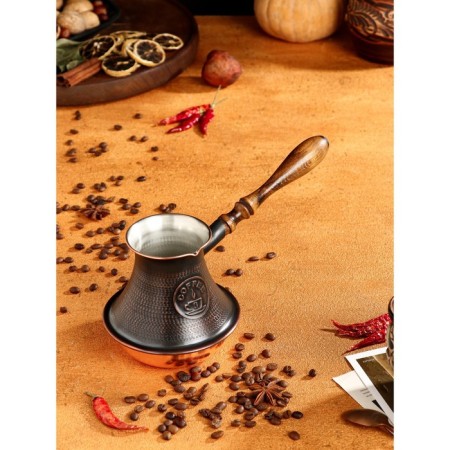Turk for coffee "Armenian jezva", 690 ml, copper, bottom of the sand-4