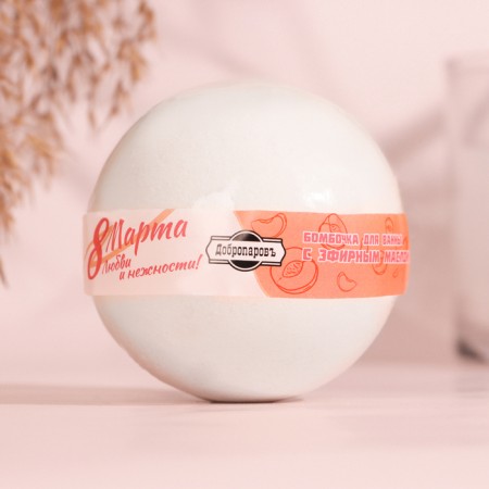 A bomb for the bath of "love and tenderness" with peach essential oil, 140 grams-1