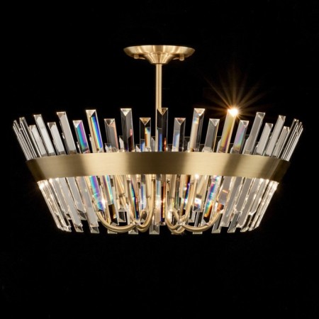 The lamp on the Citilux "Westeros" CL307183, 8x60W, E14, brown color-4