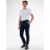 Sports pants for ISEE boys, height 128-134 cm, dark blue color