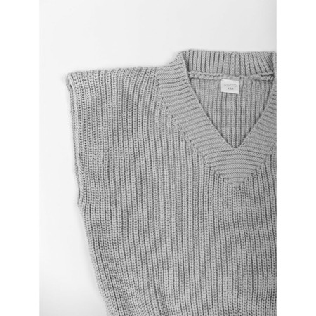 Vest for girl Knit, height 122 cm, gray color-16