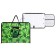 A4 labor folder with handles, 325 x 230 x 25 mm, zipper around, folding bar, plastic, PTR-6 calligrata "Pixels"