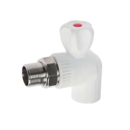 Balling tap for Zein radiator, polypropylene, corner, d = 25 mm x 3/4 "-1