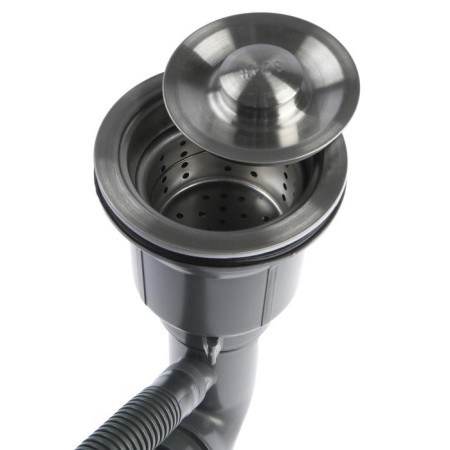 Kitchen sink Aflorn AF96045F, Sredal, S = 3.0 and 0.8 mm, 60x45x20 cm, siphon, graphite-5