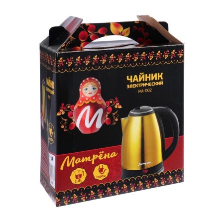 Electric kettle "Matryona" MA-002, metal, 1.8 l, 1500 W, yellow-6