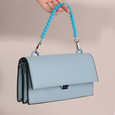 Handle for bag, beads, d = 10 mm, 30 cm, blue color-4