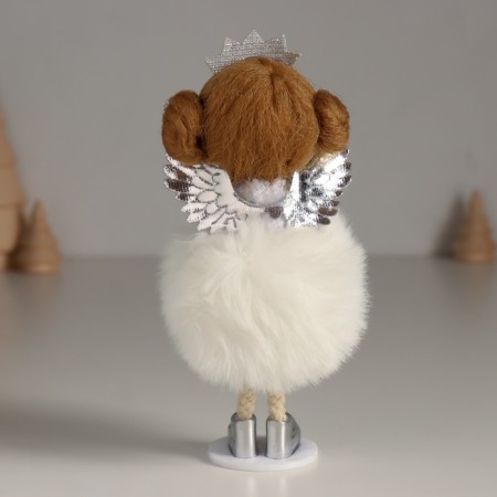 Interior doll "Princess Angel in a fluffy heart dress" 7x7x16 cm-2