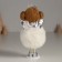 Interior doll "Princess Angel in a fluffy heart dress" 7x7x16 cm