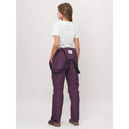 Ski-loving pants, size 56, dark purple color-3