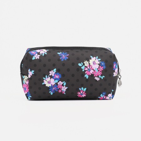 Cosmetic bag with lightning, black color-1