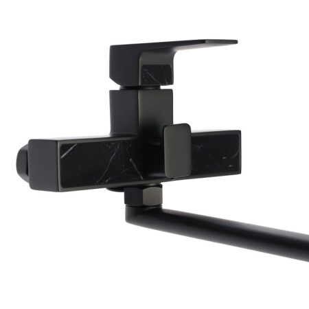 Accoona A71131F bath mixer, 25 mm cartridge, pour 35 cm, brass, black-3