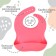 Feeding set: bib, plate 2pcs, glass, instruments, crumb I, pink