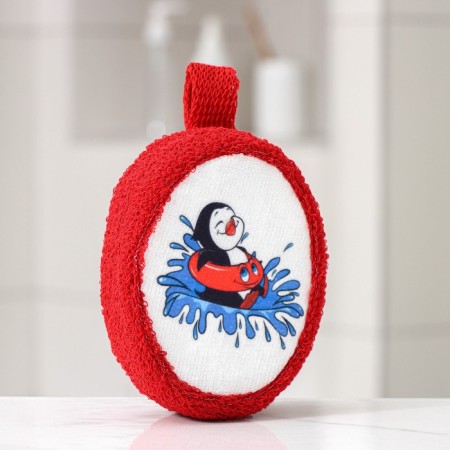Body washcloth "Penguin", 11 × 14 cm, color mix-4