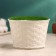 Floristic pot "Basket" white, 10x10x7cm