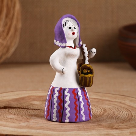 Souvenir "Baba with buckets Summer", Kargopol toy, mix