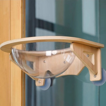Gamak for a cat on a window, 40*40.5*15 cm, weight up to 8 kg, transparent
