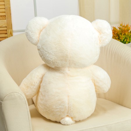 Soft toy "Bear", with heart, 80 cm, white color-3