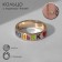 Ring with the inscription "Cognac", colored in gold, 17 size