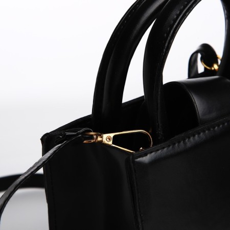 Bag Female Tout with zipper, black color-3