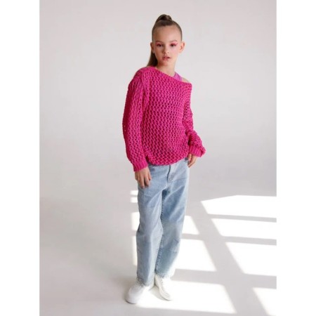 Свитер для девочки Amarobaby Knit Trend, рост 134 см, цвет розовый-7