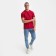 T -shirt male, red color/print mix, size XL